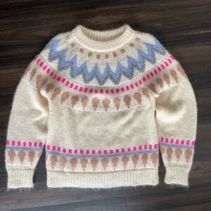 FairIsle Sweater with Pink and Blue Accents